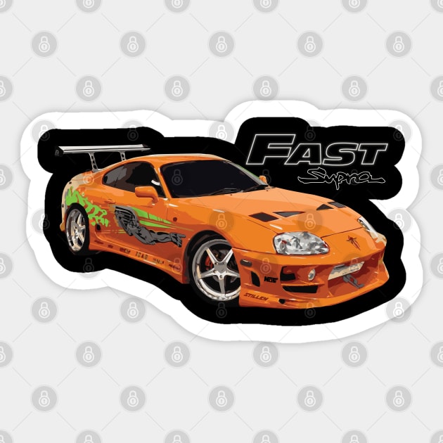 supra fast car a80 toyota - Fast And Furious - Sticker